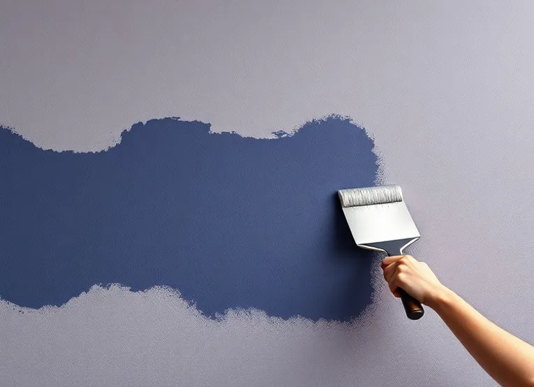 Application d'un enduit décoratif à la lisseuse sur un mur