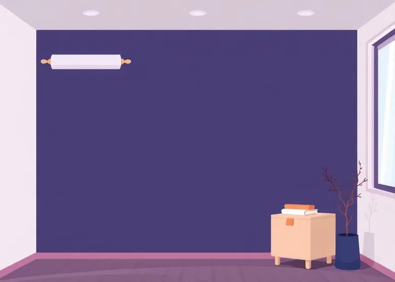 Pose de papier peint, rouleau et brosse à maroufler